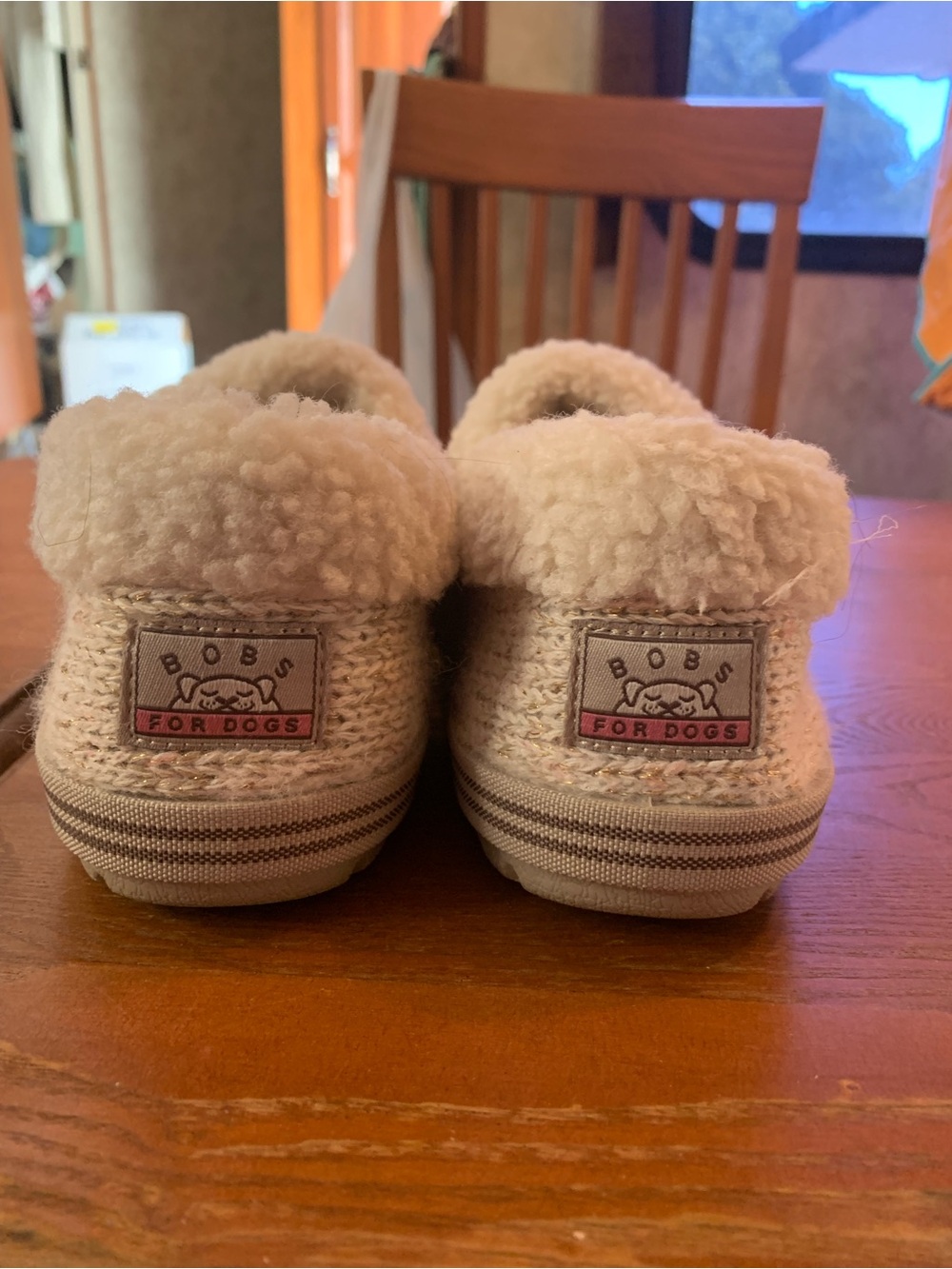Skechers Bobs Too Cozy Puppy Pal Slippers Ribbed Sweater Knit Metallic Threads - Picture 5 of 7